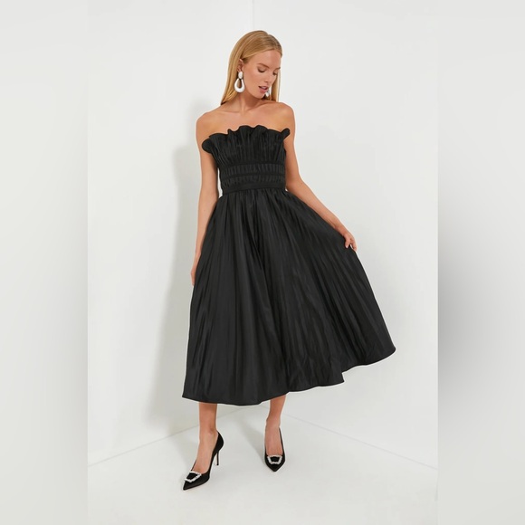 NWT Tuckernuck Moon River Black Pleated Maxi Dress - Picture 1 of 11